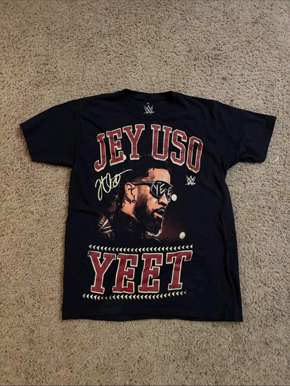 WWE Jey Uso Black Graphic Short Sleeve Tee